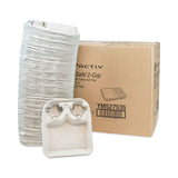 Pactiv Evergreen EarthChoice Carry-Safe Beverage Carrier, Two-Cup Carrier with Food Tray, 8 oz to 24 oz, Natural, 200/Carton (PCTYM527535) Case Of 200