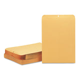 Quality Park™ Clasp Envelope, 32 lb Bond Weight Kraft, #15 1/2, Square Flap, Clasp/Gummed Closure, 12 x 15.5, Brown Kraft, 100/Box (QUA37810) Box of 100