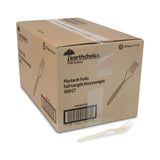 Pactiv Evergreen EarthChoice PSM Cutlery, Heavyweight, Fork, 6.88", Tan, 1,000/Carton (PCTYPSMFTEC) Case of 1,000