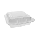 Pactiv Evergreen Vented Foam Hinged Lid Container, Dual Tab Lock, 8.42 x 8.15 x 3, White, 150/Carton (PCTYTD188010000) Case of 150