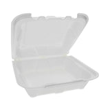 Pactiv Evergreen Vented Foam Hinged Lid Container, Dual Tab Lock, 8.42 x 8.15 x 3, White, 150/Carton (PCTYTD188010000) Case of 150