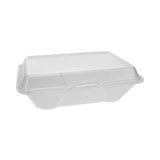 Pactiv Evergreen Foam Hinged Lid Container, Single Tab Lock #205 Utility, 9.19 x 6.5 x 2.75, White, 150/Carton (PCTYTH102050001) Case of 150