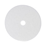 Boardwalk® Polishing Floor Pads, 24" Diameter, White, 5/Carton (BWK4024WHI) Case of 5