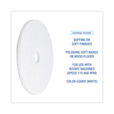 Boardwalk® Polishing Floor Pads, 20" Diameter, White, 5/Carton (BWK4020WHI) Case of 5