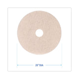 Boardwalk® Natural Hog Hair Burnishing Floor Pads, 20" Diameter, Tan, 5/Carton (BWK4020NHE) Each
