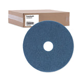 Boardwalk® Scrubbing Floor Pads, 20" Diameter, Blue, 5/Carton (BWK4020BLU) Case of 5
