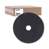 Boardwalk® Stripping Floor Pads, 20" Diameter, Black, 5/Carton (BWK4020BLA) Case of 5