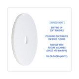 Boardwalk® Polishing Floor Pads, 19" Diameter, White, 5/Carton (BWK4019WHI) Case of 5
