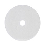 Boardwalk® Polishing Floor Pads, 19" Diameter, White, 5/Carton (BWK4019WHI) Case of 5