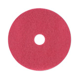 Boardwalk® Buffing Floor Pads, 19" Diameter, Red, 5/Carton (BWK4019RED) Case of 5