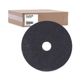 Boardwalk® Stripping Floor Pads, 18" Diameter, Black, 5/Carton (BWK4018BLA) Case of 5