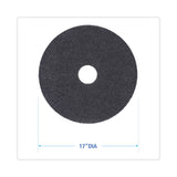Boardwalk® High Performance Stripping Floor Pads, 17" Diameter, Black, 5/Carton (BWK4017HIP) Case of 5