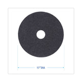 Boardwalk® Stripping Floor Pads, 17" Diameter, Black, 5/Carton (BWK4017BLA) Case of 5