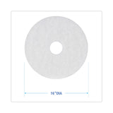 Boardwalk® Polishing Floor Pads, 16" Diameter, White, 5/Carton (BWK4016WHI) Case of 5