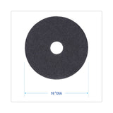 Boardwalk® Stripping Floor Pads, 16" Diameter, Black, 5/Carton (BWK4016BLA) Case of 5
