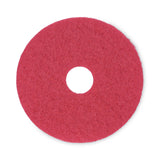 Boardwalk® Buffing Floor Pads, 15" Diameter, Red, 5/Carton (BWK4015RED) Case of 5