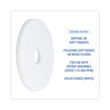 Boardwalk® Polishing Floor Pads, 13" Diameter, White, 5/Carton (BWK4013WHI) Case of 5