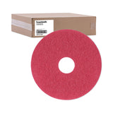 Boardwalk® Buffing Floor Pads, 13" Diameter, Red, 5/Carton (BWK4013RED) Case of 5