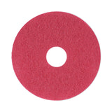 Boardwalk® Buffing Floor Pads, 13" Diameter, Red, 5/Carton (BWK4013RED) Case of 5