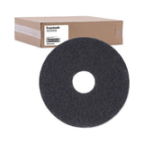 Boardwalk® Stripping Floor Pads, 13" Diameter, Black, 5/Carton (BWK4013BLA) Case of 5