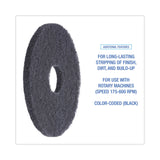 Boardwalk® Stripping Floor Pads, 13" Diameter, Black, 5/Carton (BWK4013BLA) Case of 5