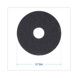 Boardwalk® Stripping Floor Pads, 13" Diameter, Black, 5/Carton (BWK4013BLA) Case of 5
