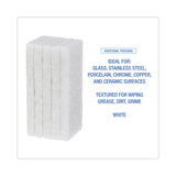 Boardwalk® Light Duty Scour Pad, 4.63  x 10, White, 20/Carton (BWK401) Case of 20