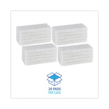Boardwalk® Light Duty Scour Pad, 4.63  x 10, White, 20/Carton (BWK401) Case of 20
