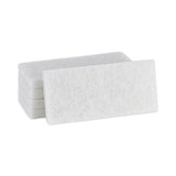 Boardwalk® Light Duty Scour Pad, 4.63  x 10, White, 20/Carton (BWK401) Case of 20