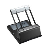 Bostitch® 160-Sheet Antimicrobial Protected Xtreme Duty Adjustable Two- to Three-Hole Punch, 9/32" Holes, Black/Silver (BOS03200) Each