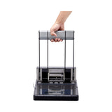 Bostitch® 160-Sheet Antimicrobial Protected Xtreme Duty Adjustable Two- to Three-Hole Punch, 9/32" Holes, Black/Silver (BOS03200) Each