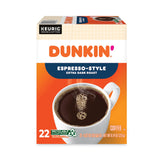 Dunkin Donuts® K-Cup Pods, Espresso, 22/Box (GMT1283) Box of 22