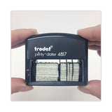 Trodat® Printy Economy 12-Message Date Stamp, Self-Inking, 2" x 0.38", Black (USSE4817)