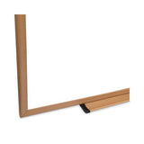 Universal® Deluxe Melamine Dry Erase Board, 48 x 36, Melamine White Surface, Oak Fiberboard Frame (UNV43618) Each