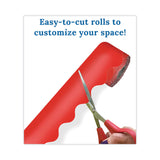 Carson-Dellosa Education Rolled Scalloped Borders, 2.25" x 65 ft, Red (CDP108465) Each
