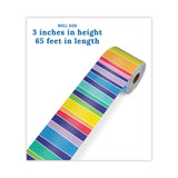 Carson-Dellosa Education Rolled Straight Borders, 2.25" x 65 ft, Rainbow (CDP108475) Each