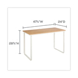 Safco® Steel Desk, 47.25" x 24" x 28.75", Beech/White (SAF1943BHWH) Each