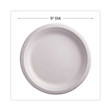 Eco-Products® Renewable Sugarcane Plates, 9" dia, Natural White, 500/Carton (ECOEPP013) Case of 500