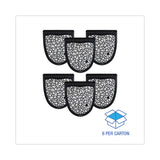 Urinal Mat 2.0, Rubber, 17.5 x 20, Black/White, 6/Carton (BWKUMBW)