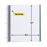 Five Star® Advance Wirebound Notebook, Two Pockets, 1-Subject, Medium/College Rule, Randomly Assorted Cover Color, (100) 11 x 8.5 Sheets (MEA06322) Each