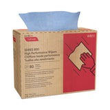 Cascades PRO Tuff-Job Spunlace Towels, Pop Up Box, 9.75 x 16.75, Blue, 80/Box, 5 Boxes/Carton (CSDW811) Case of 5