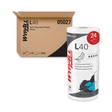 WypAll® L40 Towels, Small Roll, 10.4 x 11, White, 70/Roll, 24 Rolls/Carton (KCC05027) 24 Rolls