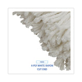 Boardwalk® Cut-End Lie-Flat Mop Head, Rayon, 16oz, White, 12/Carton (BWKRM32016) Case of 12