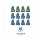 Boardwalk® Super Loop Wet Mop Head, Cotton/Synthetic Fiber, 5" Headband, Small Size, Blue, 12/Carton (BWK501BL) Case of 12