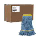 Boardwalk® Super Loop Wet Mop Head, Cotton/Synthetic Fiber, 5" Headband, Small Size, Blue, 12/Carton (BWK501BL) Case of 12