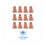 Boardwalk® Super Loop Wet Mop Head, Cotton/Synthetic Fiber, 5" Headband, Medium Size, Orange, 12/Carton (BWK502OR) Case of 12