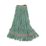 Boardwalk® Mop Head, Premium Standard Head, Cotton/Rayon Fiber, Large, Green, 12/CT (BWK503GNNB) Case of 12