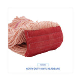 Boardwalk® Super Loop Wet Mop Head, Cotton/Synthetic Fiber, 5" Headband, Large Size, Orange, 12/Carton (BWK503OR) Case of 12