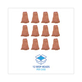 Boardwalk® Super Loop Wet Mop Head, Cotton/Synthetic Fiber, 5" Headband, Large Size, Orange, 12/Carton (BWK503OR) Case of 12