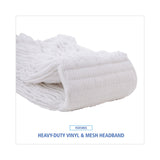 Boardwalk® Mop Head, Pro Loop Web/Tailband, Premium Saddleback Head, Ryn, 24-oz., WH, 12/CT (BWK524R) Case of 12